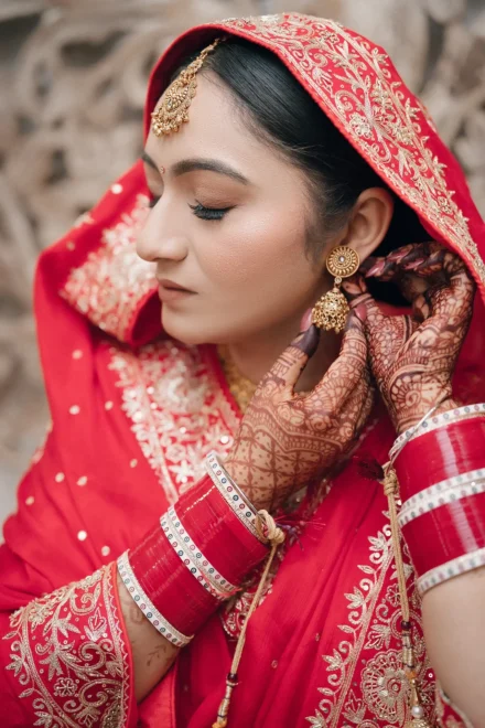 Punjabi bride getting ready in Melbourne