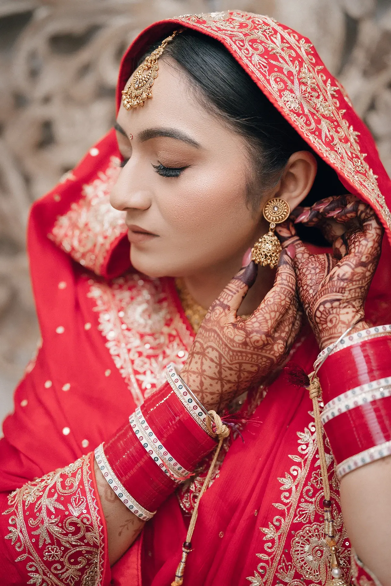 Punjabi bride getting ready in Melbourne