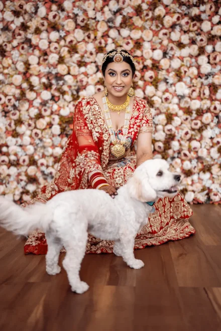 Indian bride in traditional wedding attire during bridal portraits in Melbourne