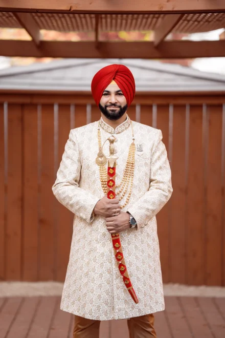 Indian groom portrait before the wedding ceremony in Melbourne