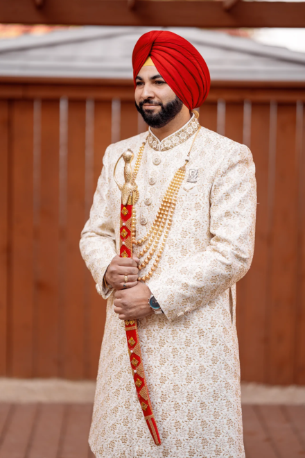 Indian groom portrait before the wedding ceremony in Melbourne