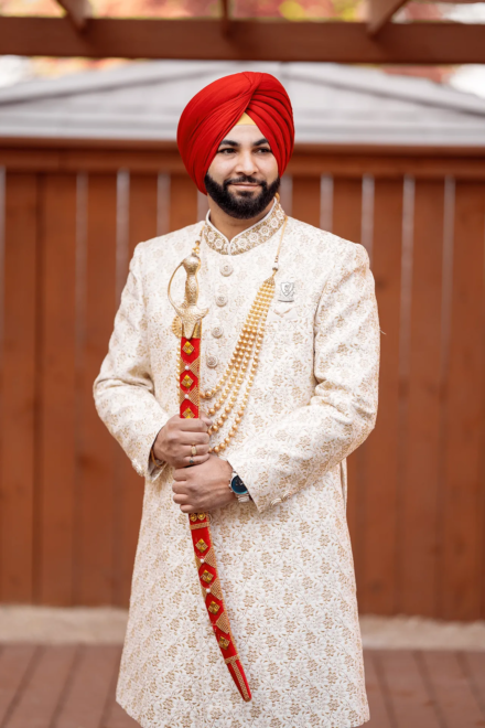 Indian groom portrait before the wedding ceremony in Melbourne