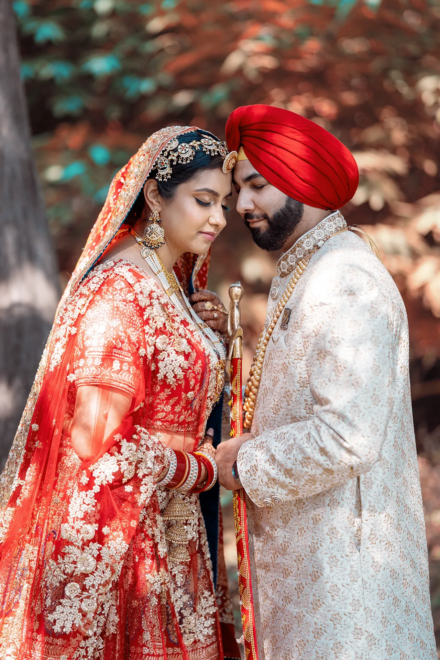 Romantic wedding portrait of an Indian couple in Melbourne