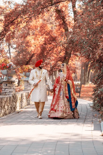Romantic wedding portrait of an Indian couple in Melbourne