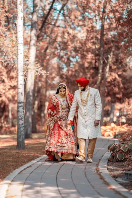 Romantic wedding portrait of an Indian couple in Melbourne