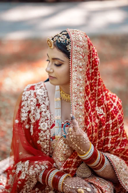 Romantic wedding portrait of an Indian couple in Melbourne