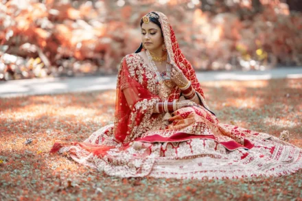Romantic wedding portrait of an Indian couple in Melbourne