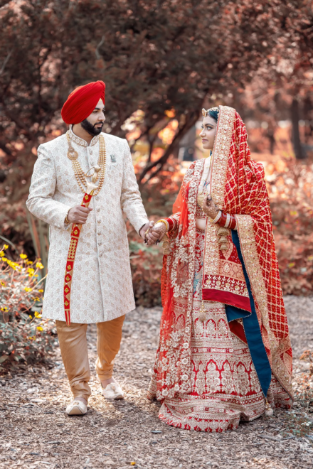 Romantic wedding portrait of an Indian couple in Melbourne