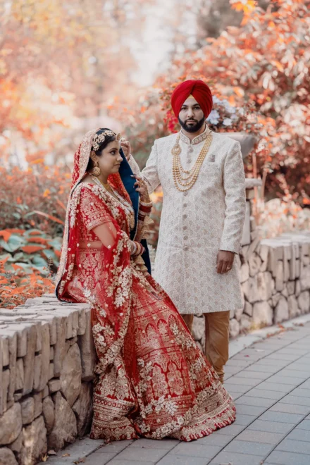 Romantic wedding portrait of an Indian couple in Melbourne