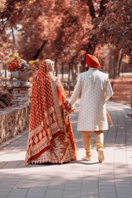 Romantic wedding portrait of an Indian couple in Melbourne
