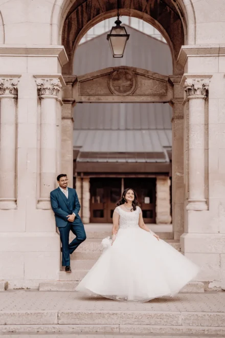 Bride and groom during a Catholic wedding ceremony in Melbourne