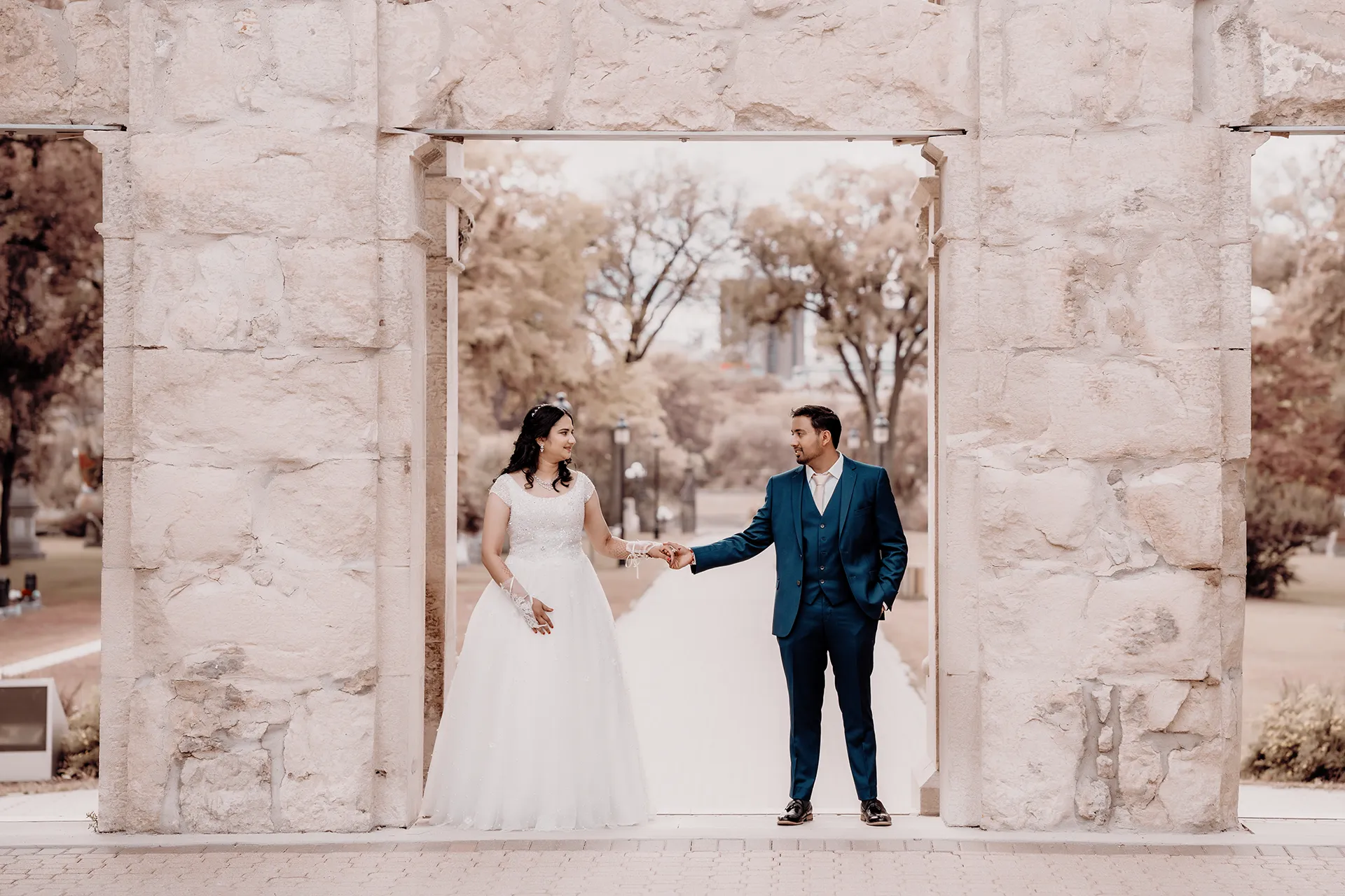 Bride and groom during a Catholic wedding ceremony in Melbourne